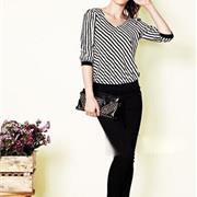 依米奴俏丽条纹衫 打造迷人魅力