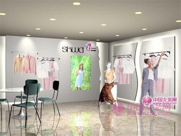 丝扣舞蝶女装店铺展示
