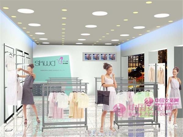 丝扣舞蝶女装店铺展示
