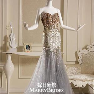 溫州婚紗禮服出租雙肩蕾絲魚尾婚紗
